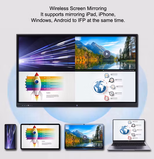 Android Táctil Infrarrojo Computadora Táctil Plana Interactiva Tablero Inteligente TV LED Miboard Quiosco Conferencia Reunión Pizarra Pantalla LCD Pantalla Ifp Panel de 110